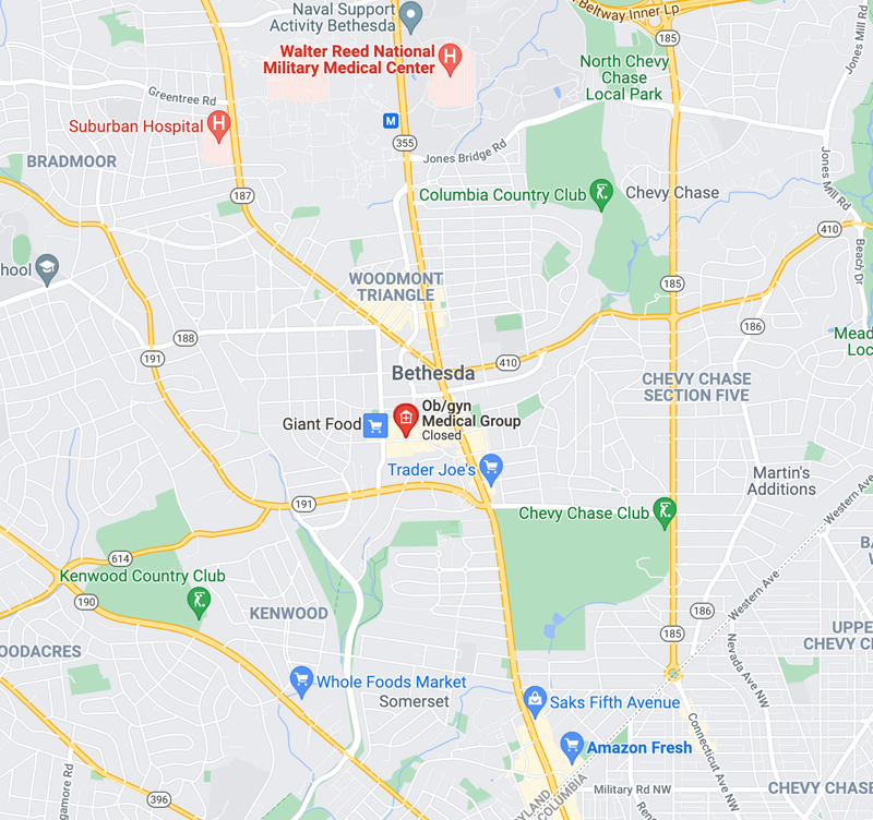 Map to BCC Pediatric Dentistry in Bethesda, MD